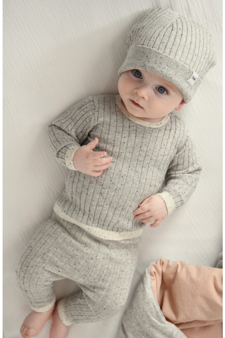 Kids' Hug Me Beanie, Alternate, color, HEATHER GREY