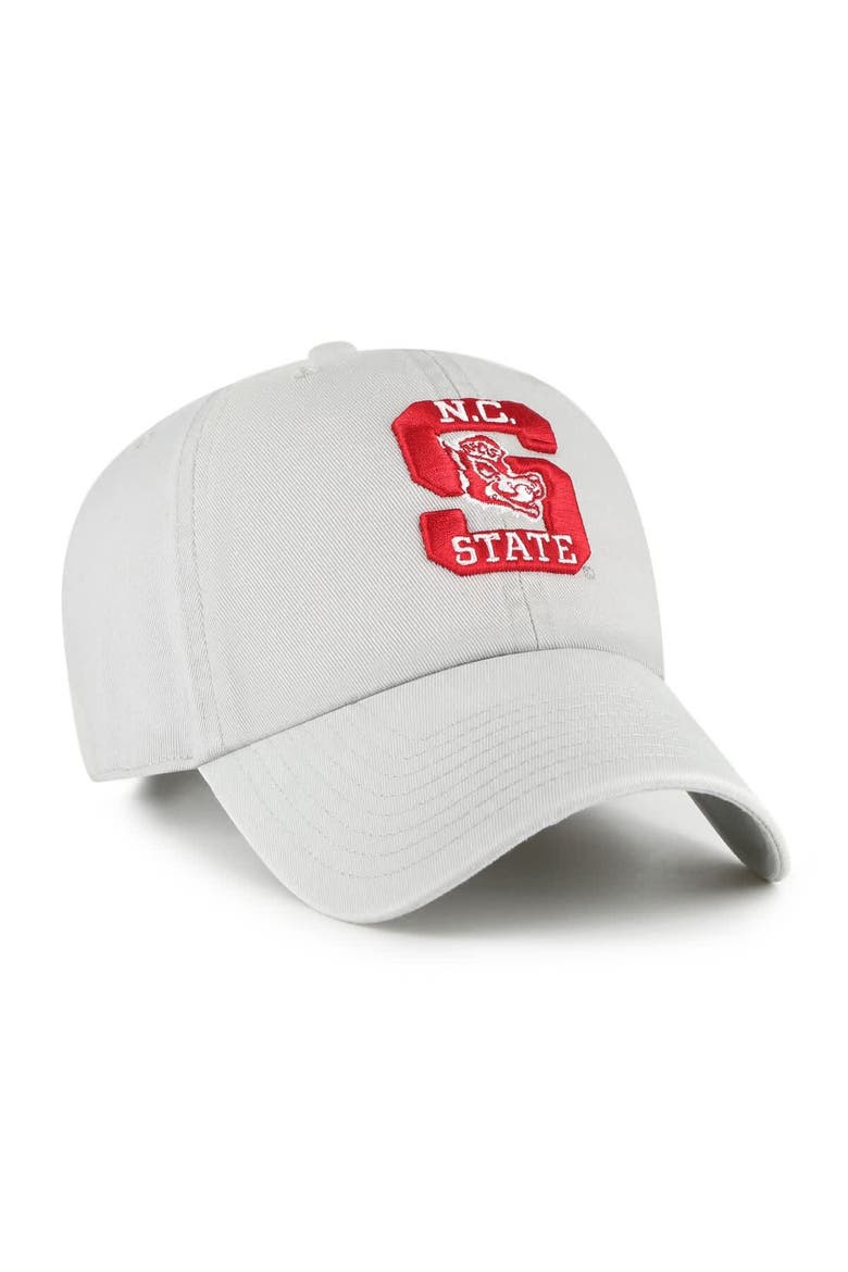 Men's '47 Gray NC State Wolfpack Vault Clean Up Adjustable Hat, Alternate, color, Gray