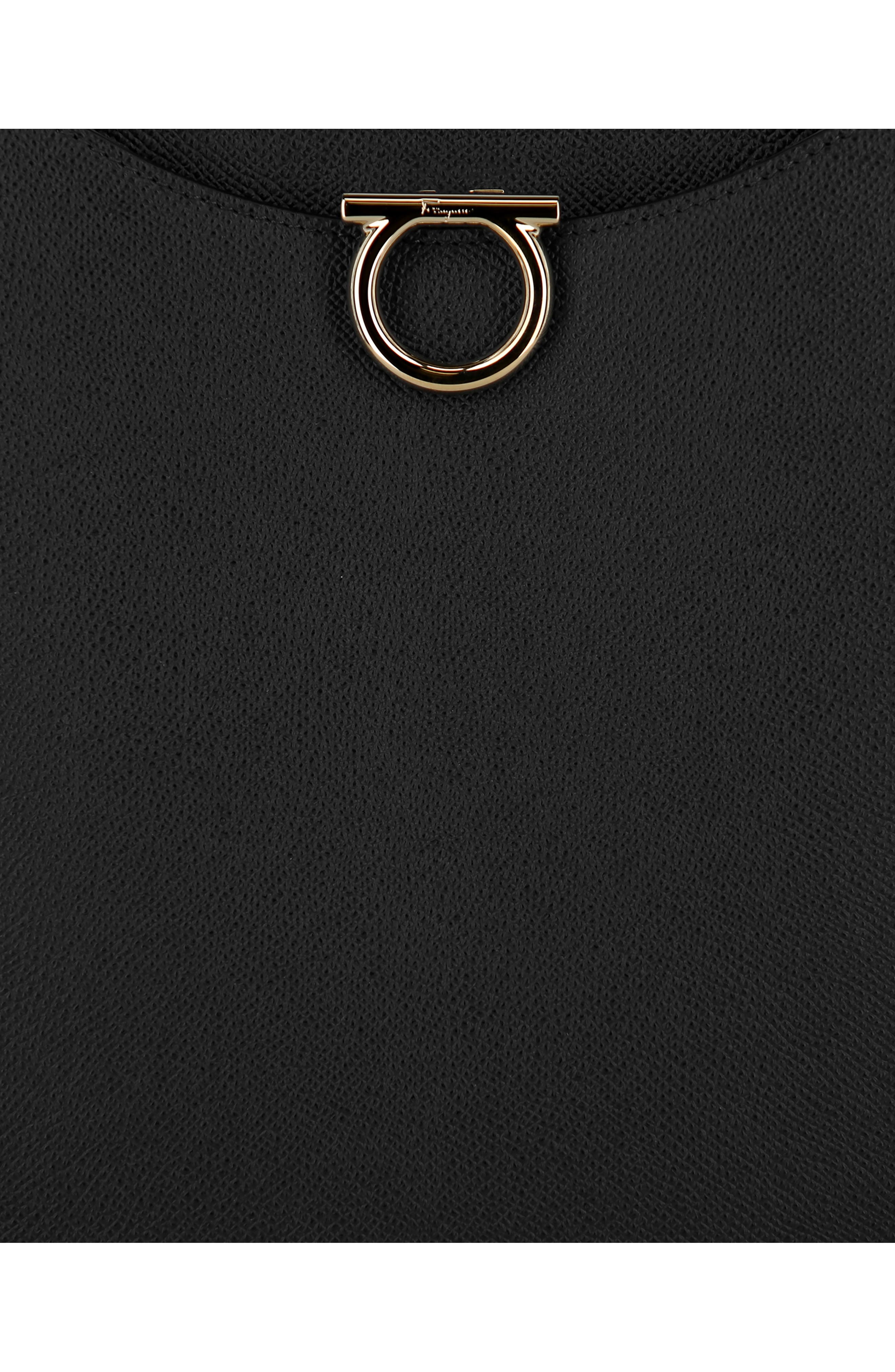 FERRAGAMO Gemini Pebbled Leather Tote, Alternate, color, 