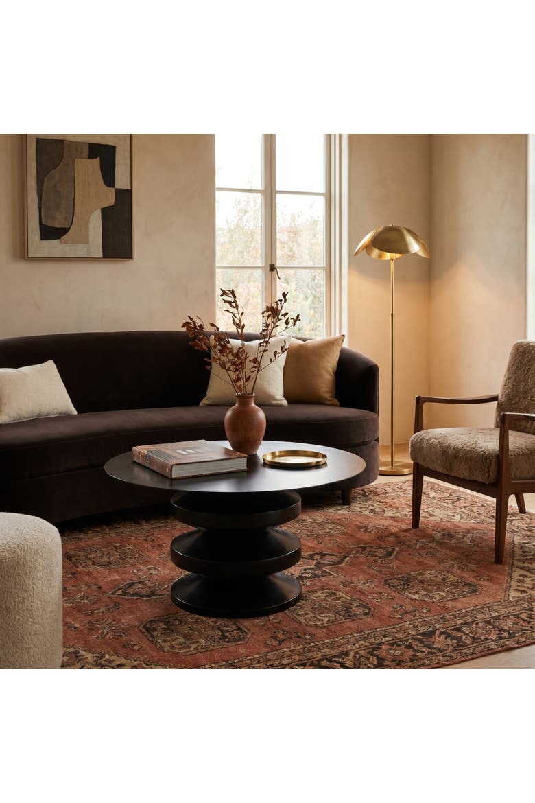 Accordion Coffee Table, Alternate, color, Black
