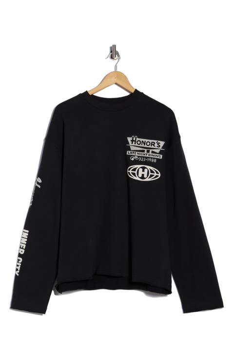 LA Nights Embroidered Logo Graphic T-Shirt