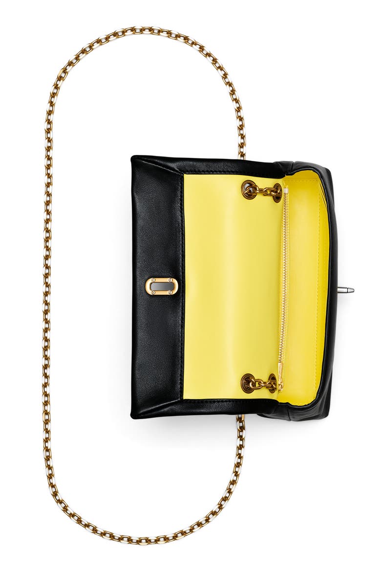 The Dual Chain Strap Mini Bag, Alternate, color, BLACK