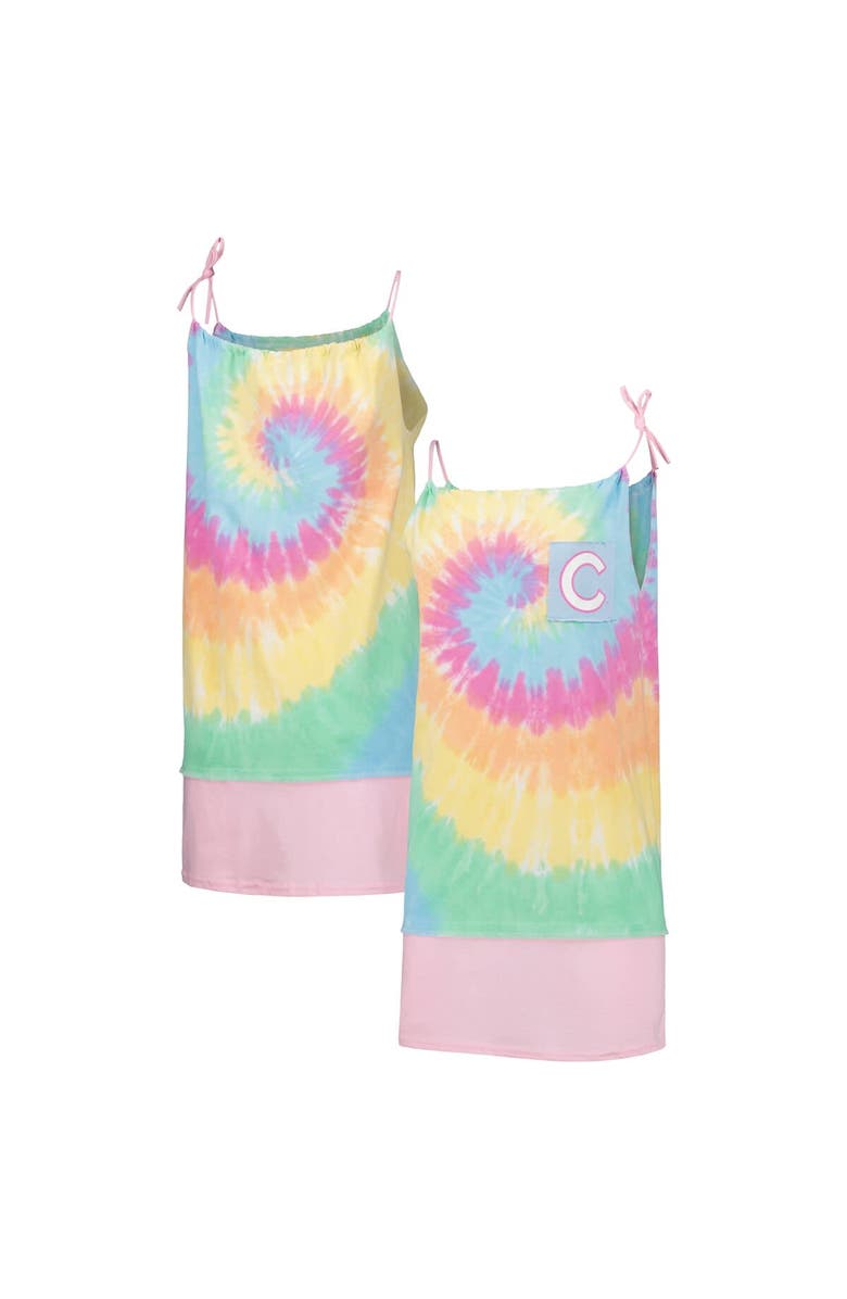 REFRIED APPAREL Women's Refried Apparel White Chicago Cubs Tie-Dye Tank Dress, Main, color, White