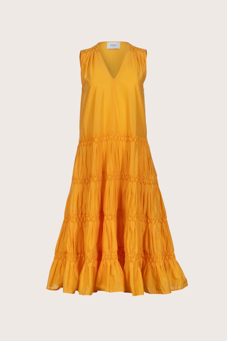 Wallis Smocked Dress, Alternate, color, Marigold