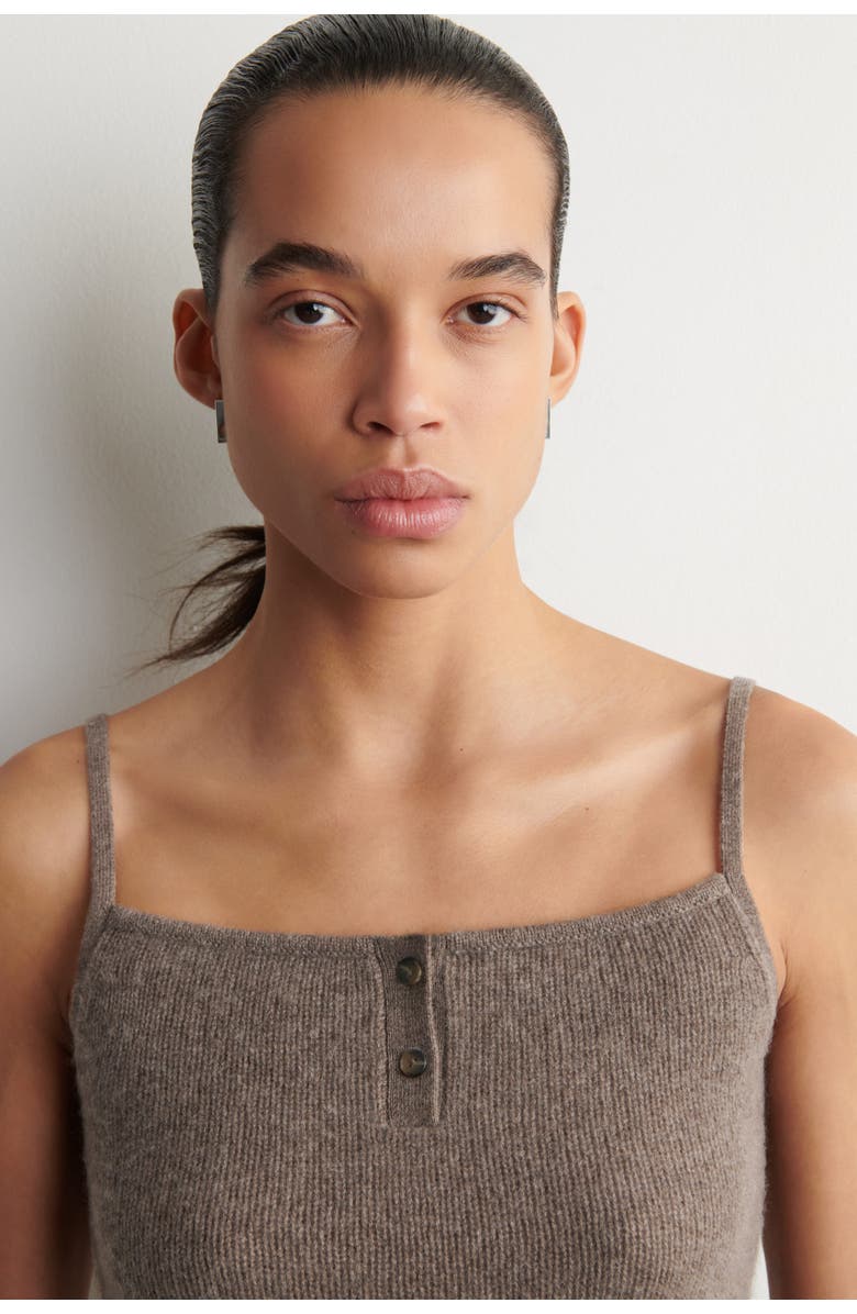 COS Cashmere Tank Top, Alternate, color, Brown Mélange