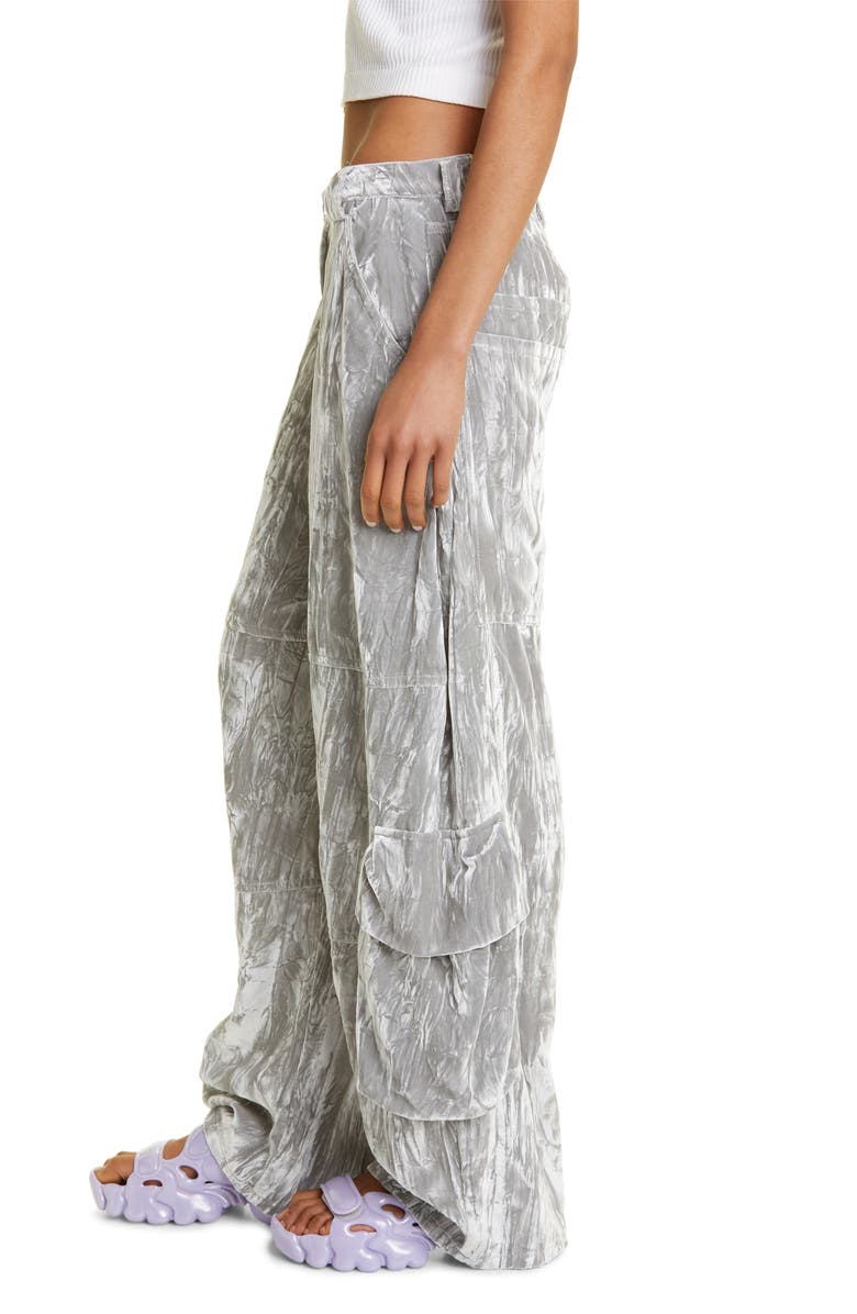 Collina Strada Wide Leg Cargo Pants, Alternate, color, Silver