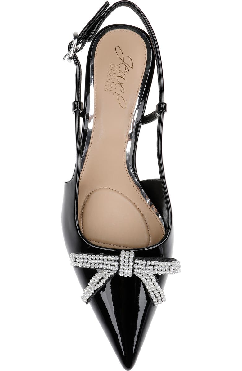 Jewel Badgley Mischka Krystia Slingback Pointed Toe Kitten Heel Pump, Alternate, color,