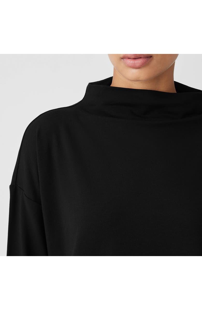 Eileen Fisher Funnel Neck Long Sleeve Boxy Top, Alternate, color, 