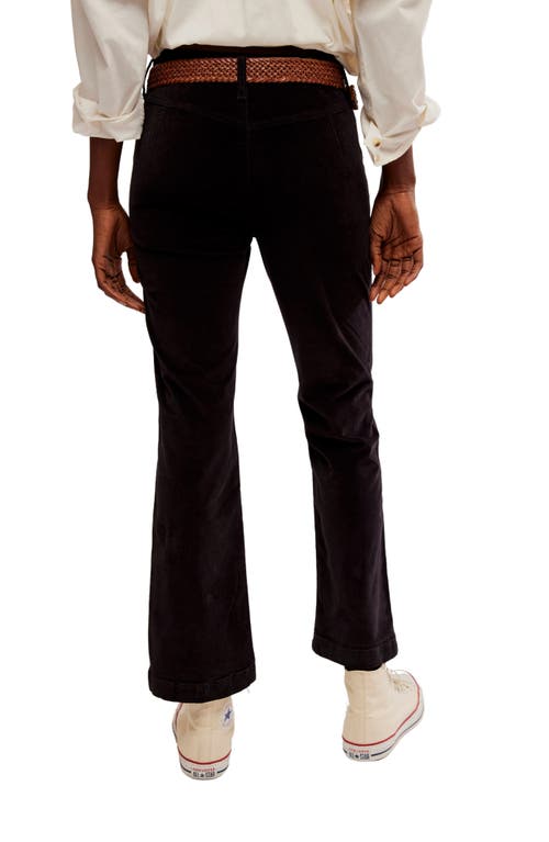 Free People High Time Kick Corduroy Flare Pants In Black