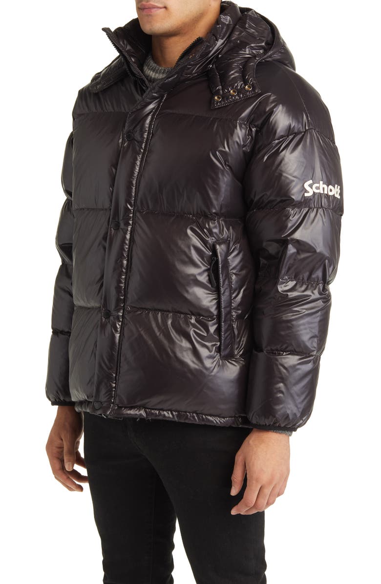 Schott NYC Hooded Down Jacket, Alternate, color, 