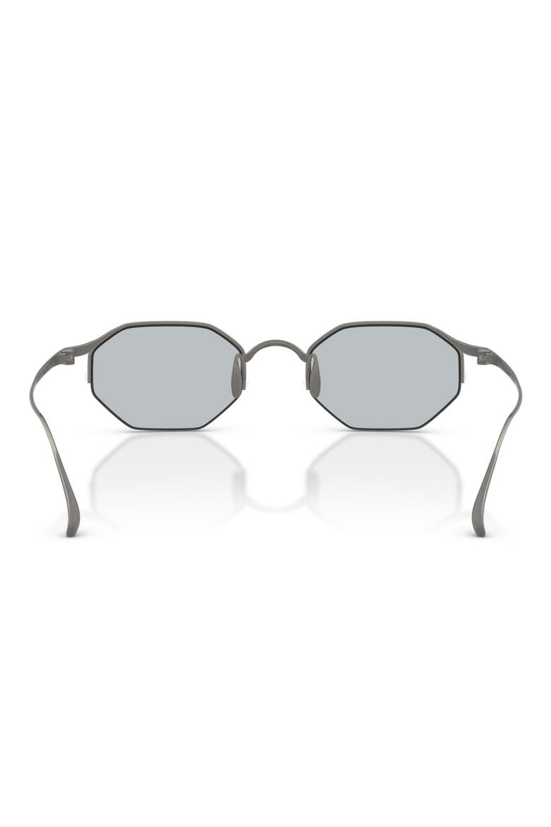 49mm Rectangular Sunglasses, Alternate, color, MATTE GUNMETAL / LIGHT GREY