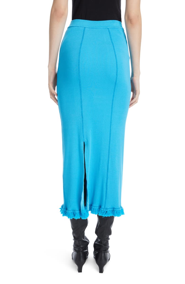 Acne Studios Emara Tassel Hem Rib Pencil Skirt, Alternate, color,