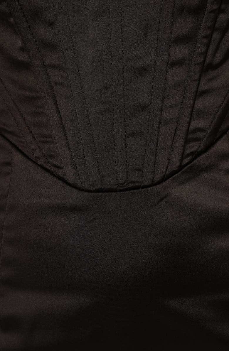 Petal & Pup Ace Strapless Corset Satin Minidress, Alternate, color,