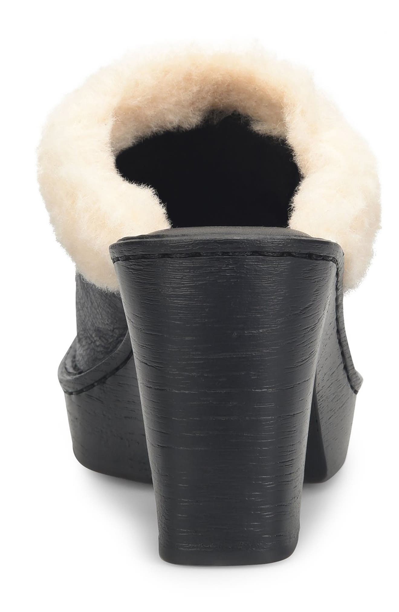 Børn Hope Genuine Shearling Trim Clog, Alternate, color, 