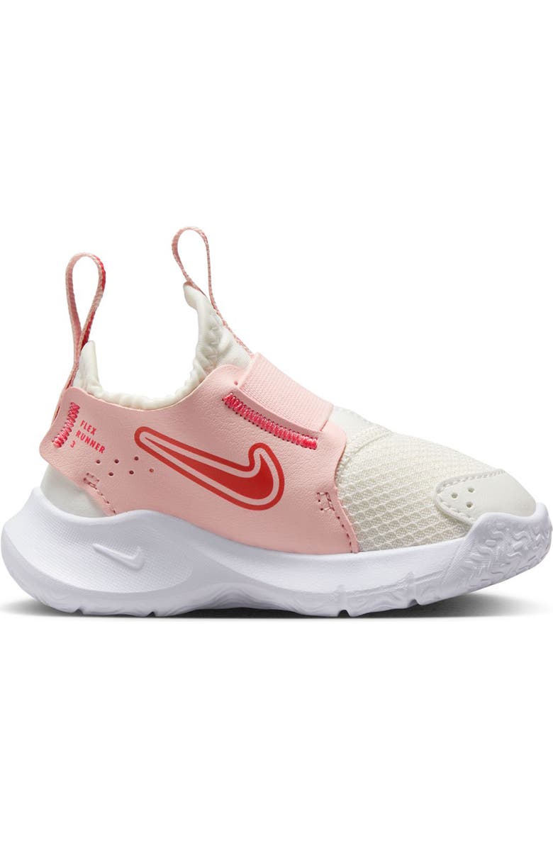 Nike Flex Runner 3 Slip-On Shoe, Alternate, color, Summit White/ Magic Ember