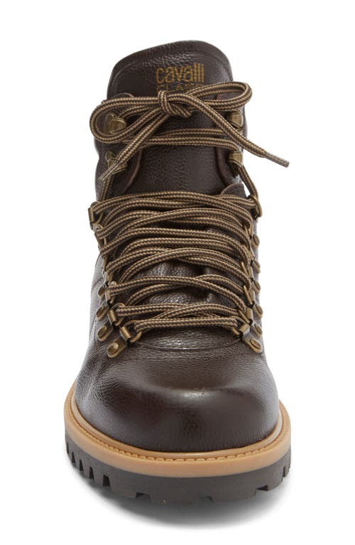 Roberto Cavalli Braises Hiking Boot In Brown
