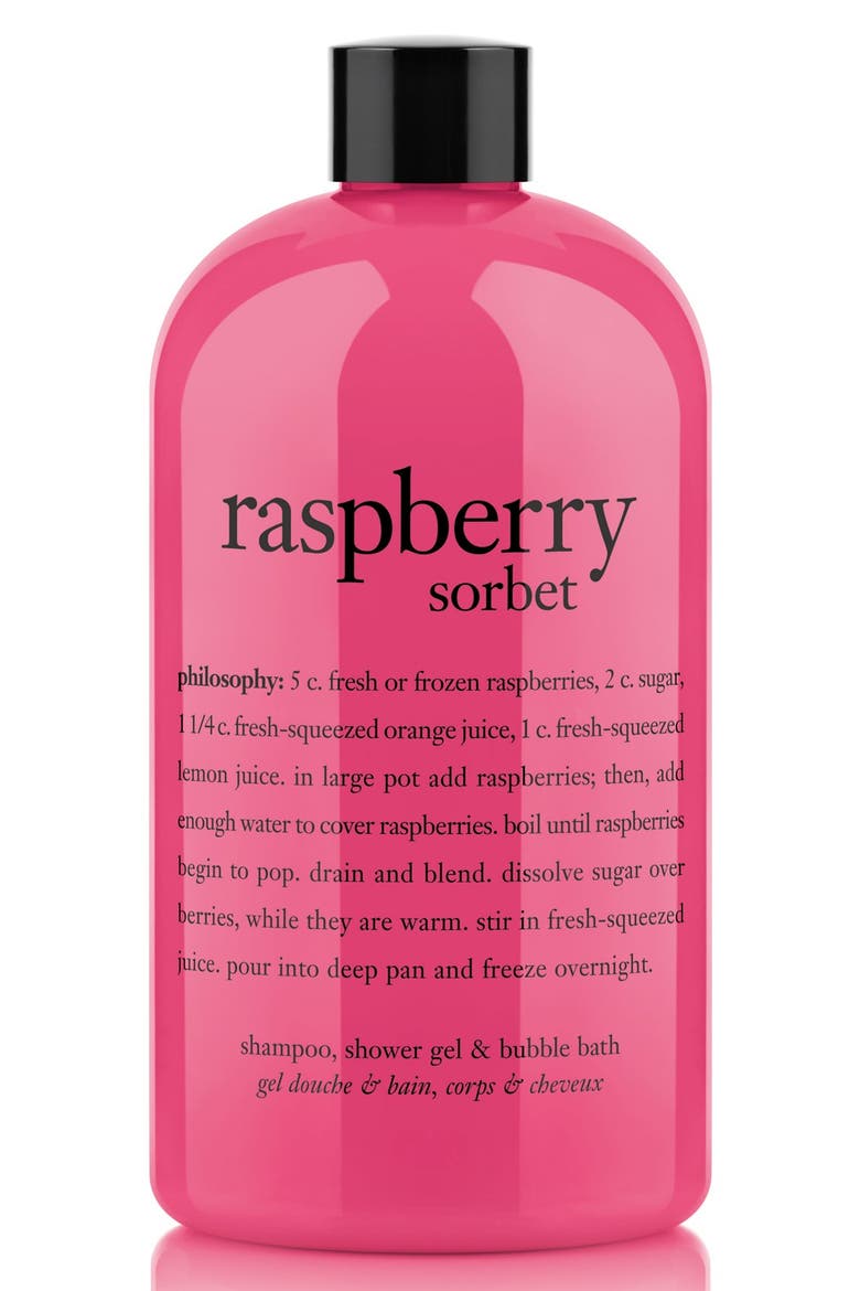 raspberry sorbet shampoo, shower gel & bubble bath, Main, color, NO COLOR