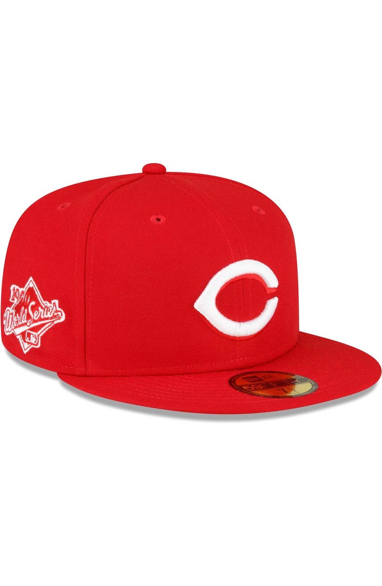 New Era Men's New Era Red Cincinnati Reds Sidepatch 59FIFTY Fitted Hat, Main, color,