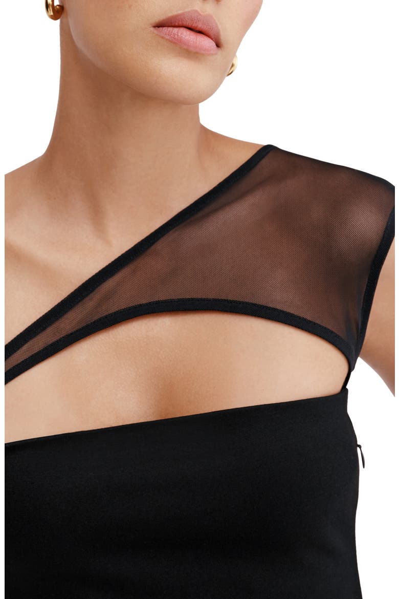 Parker One-Shoulder Top, Alternate, color, BLACK