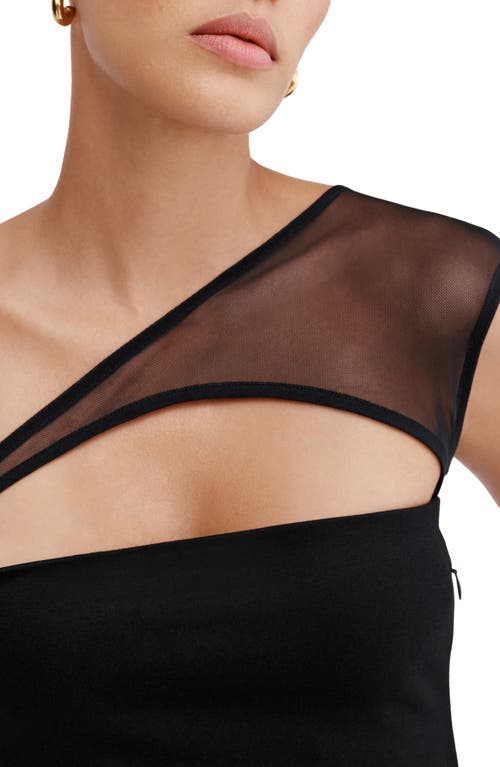 Marcella Parker One-shoulder Top In Black