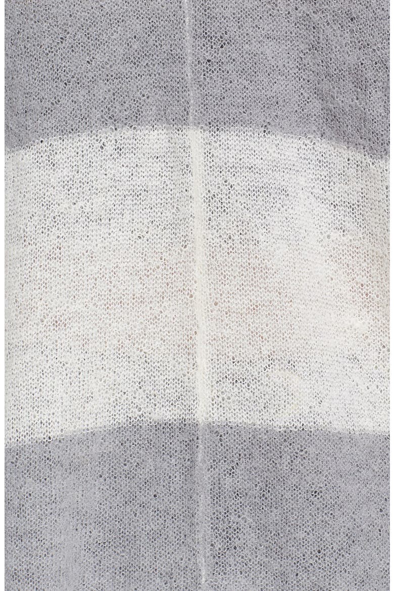 'Lafayette' Stripe Alpaca Blend Poncho, Alternate, color, CREAM/ GREY COMBO