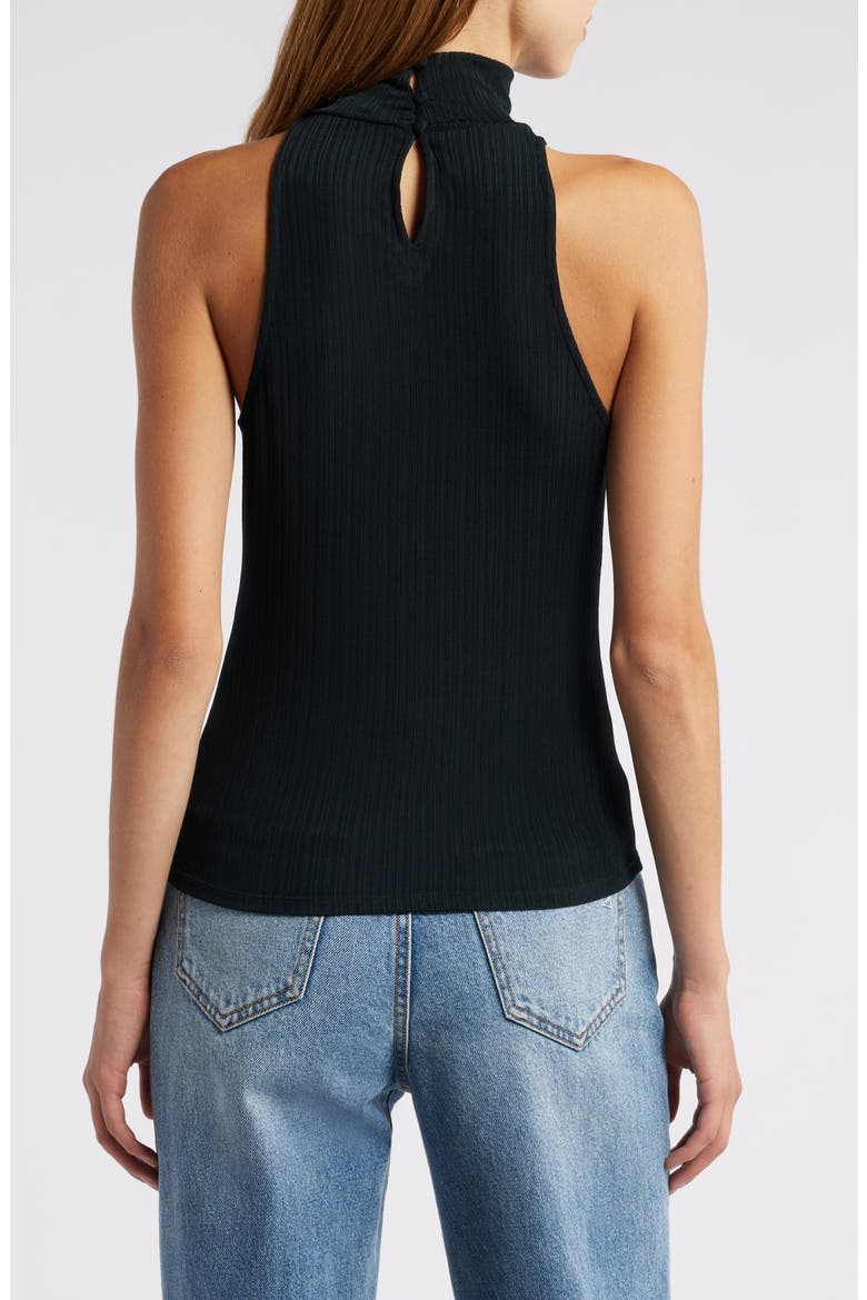 Momo Rib Turtleneck Tank, Alternate, color, BLACK