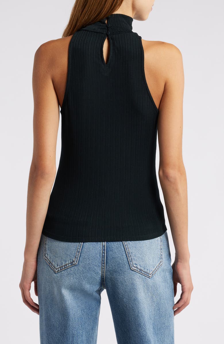 PAIGE Momo Rib Turtleneck Tank, Alternate, color, Black