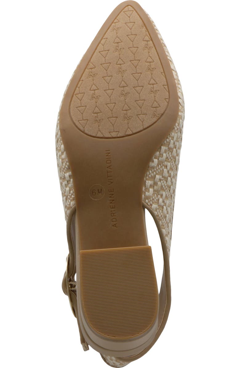 Adrienne Vittadini Papina Slingback Pump, Alternate, color, Natural Raffia