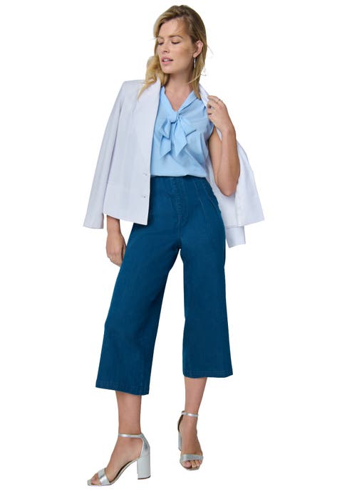 Sculpt Fit Wide-Leg Crop Jeans (Plus)