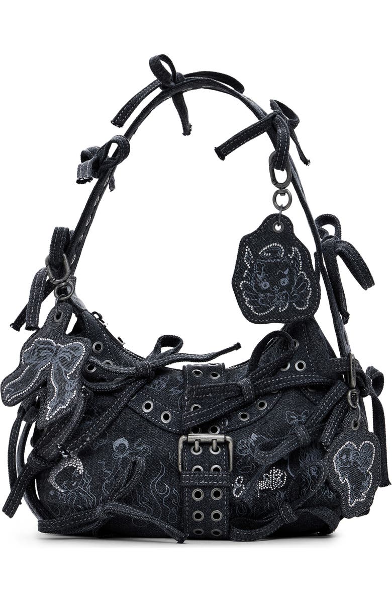 Desigual Y2K María Escoté Denim Shoulder Bag, Main, color,