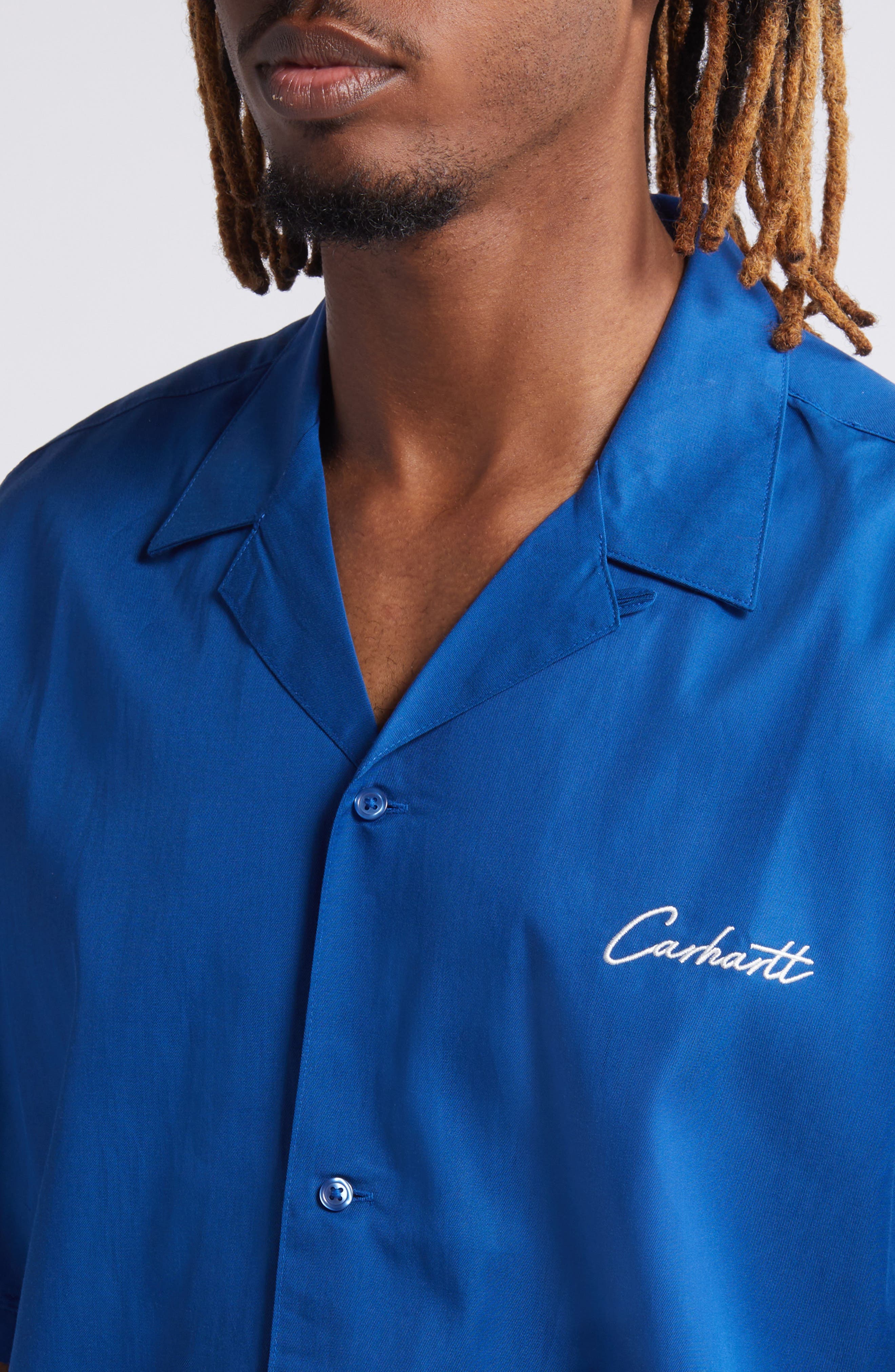 Carhartt Work In Progress Delray Cotton & Lyocell Camp Shirt — фото 2