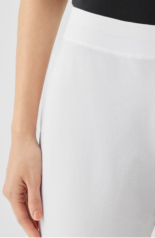 Eileen Fisher Slim Ankle Stretch Crepe Pants In White