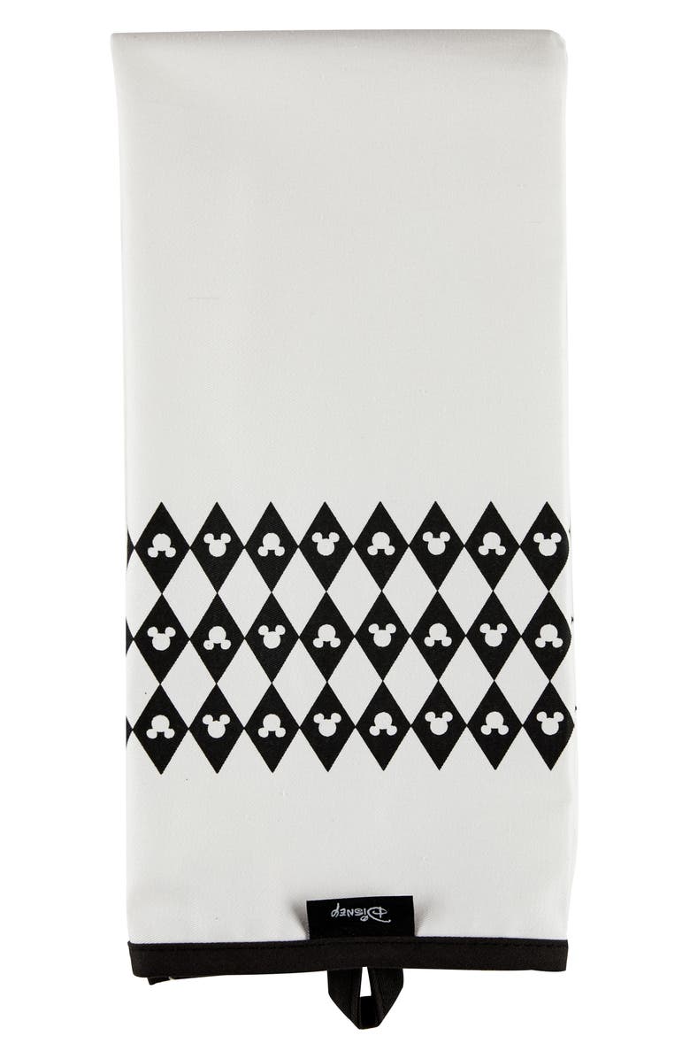 Disney Mickey Monochrome Set of 2 Cotton Dish Towels, Alternate, color, Black/ White