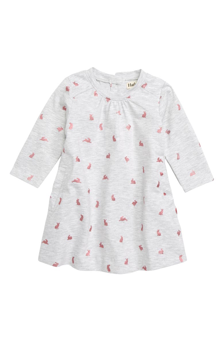 Hatley Hopping Bunnies Swing Dress, Main, color, 