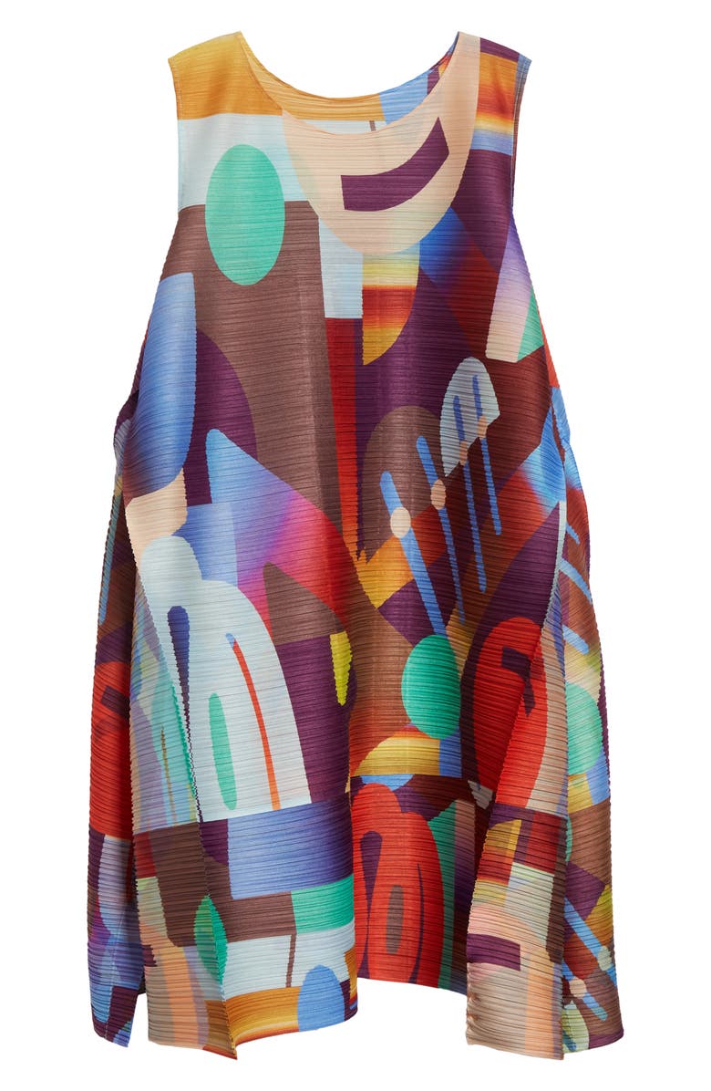 Pleats Please Issey Miyake Playground Pleated Dress, Alternate, color, Red