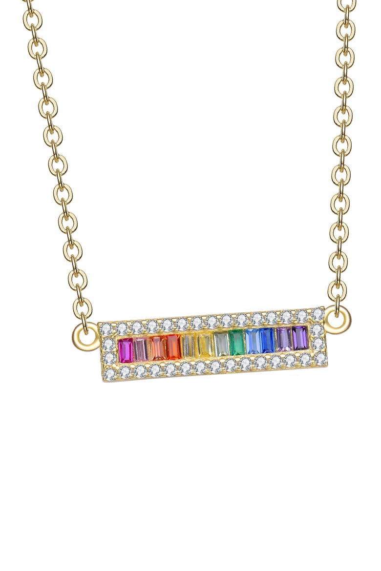 Cubic Zirconia Pendant Necklace, Main, color, YELLOW/ MULTICOLORED