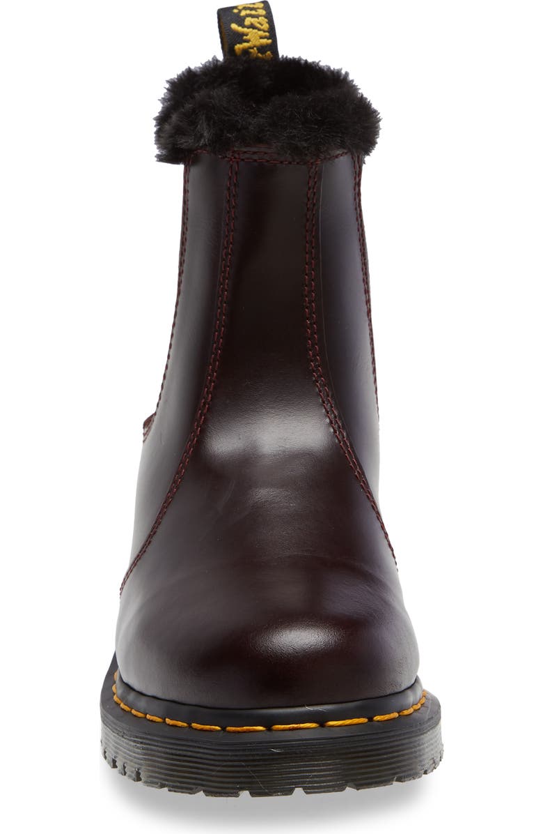 Dr. Martens Leona Faux Fur Lined Chelsea Boot, Alternate, color,