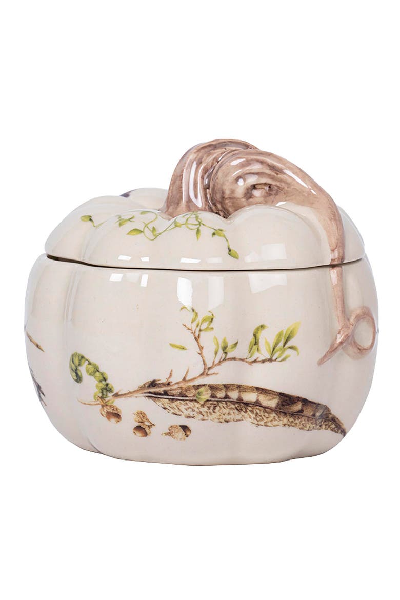 Forest Walk Lidded Pumpkin Soup Bowl, Alternate, color, CAFE AU LAIT
