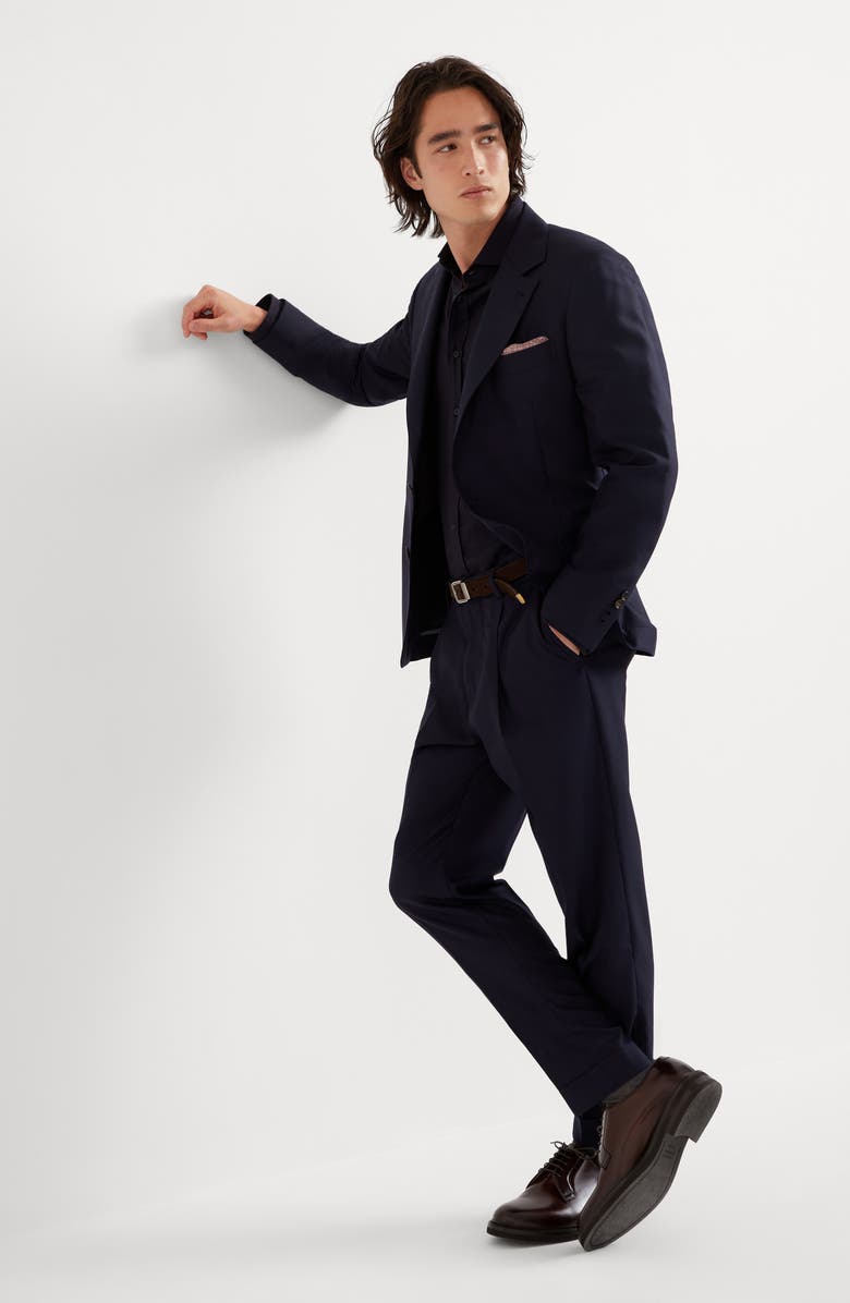 Brunello Cucinelli Leisure fit trousers with pleats, Alternate, color, 