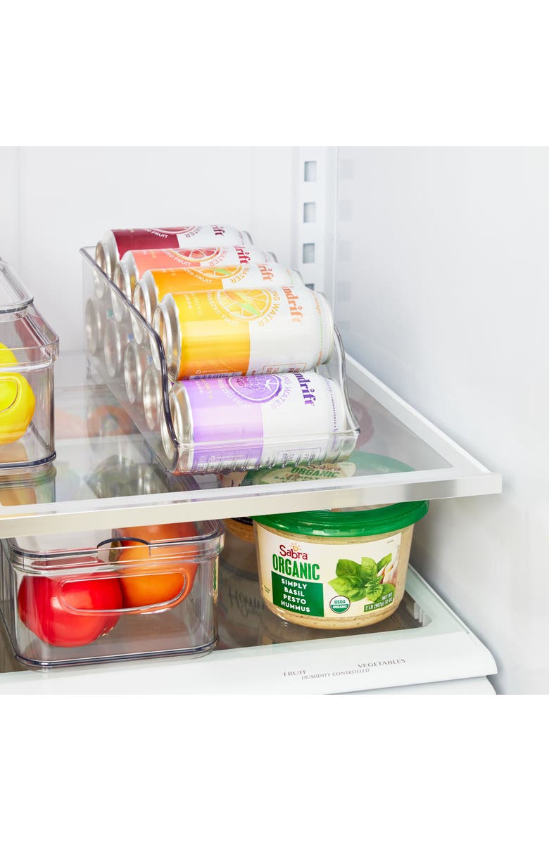 mDesign Stackable Soda Can Dispenser, Set of 3, Clear, Made in USA, Alternate, color, Clear