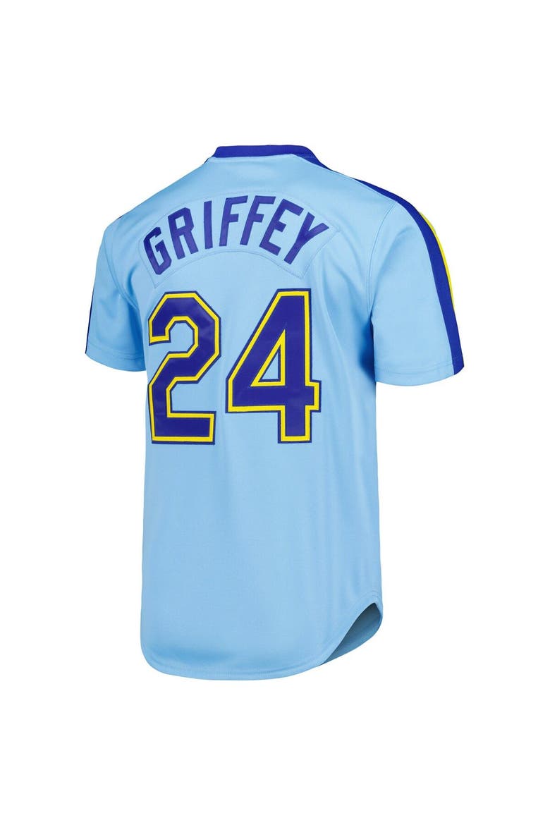 Men's Mitchell & Ness Ken Griffey Jr. Light Blue Seattle Mariners Cooperstown Collection Authentic Jersey, Alternate, color, Light Blue