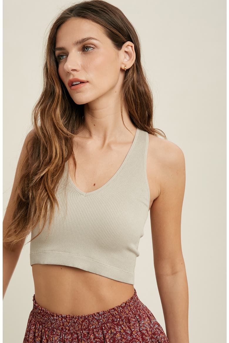 Seamless Racerback Bralette, Alternate, color, CHAMPAGNE