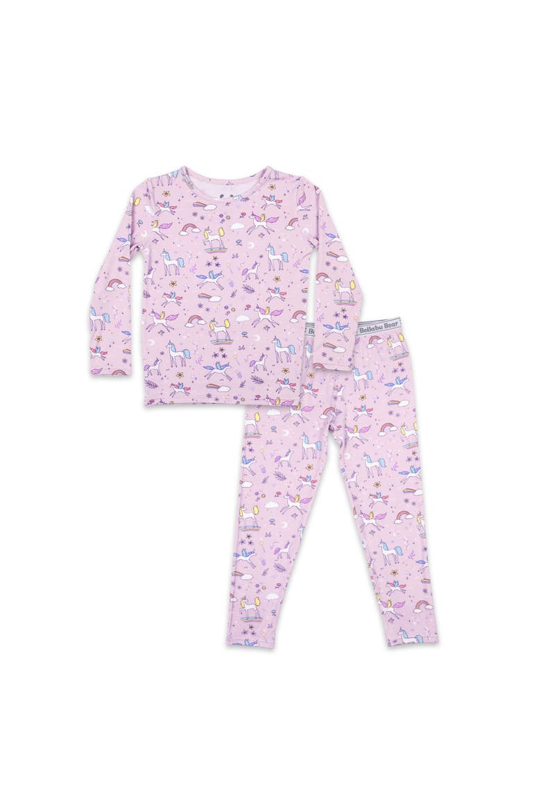 Enchanted Unicorn Kids 2-Piece Short Sleeve & Shorts Pajama Set, Main, color, Enchanted Unicorn