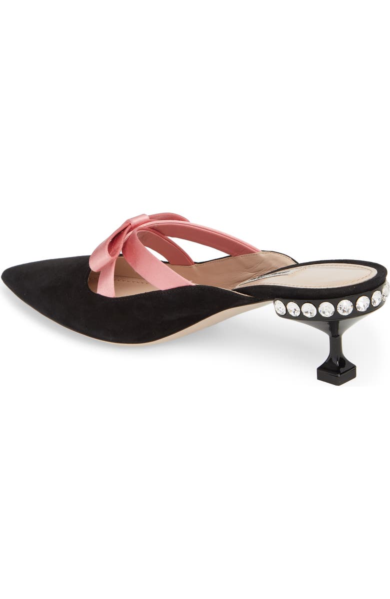 Miu Miu Bow Pointy Toe Mule, Alternate, color,