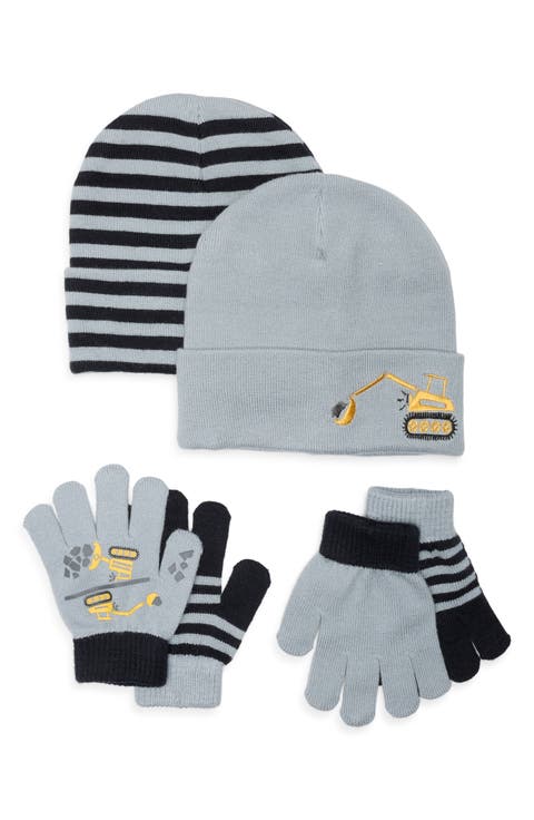 Kids' 4-Piece Beanie & Gloves Set