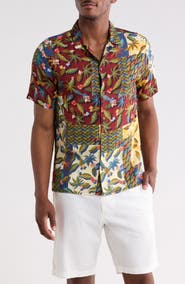 Raga Man Print Button-Up Shirt