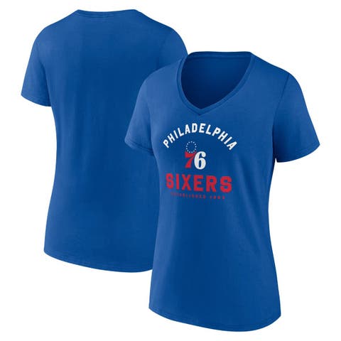 Women's Logo Athletic Royal Philadelphia 76ers Unrivaled V-Neck T-Shirt