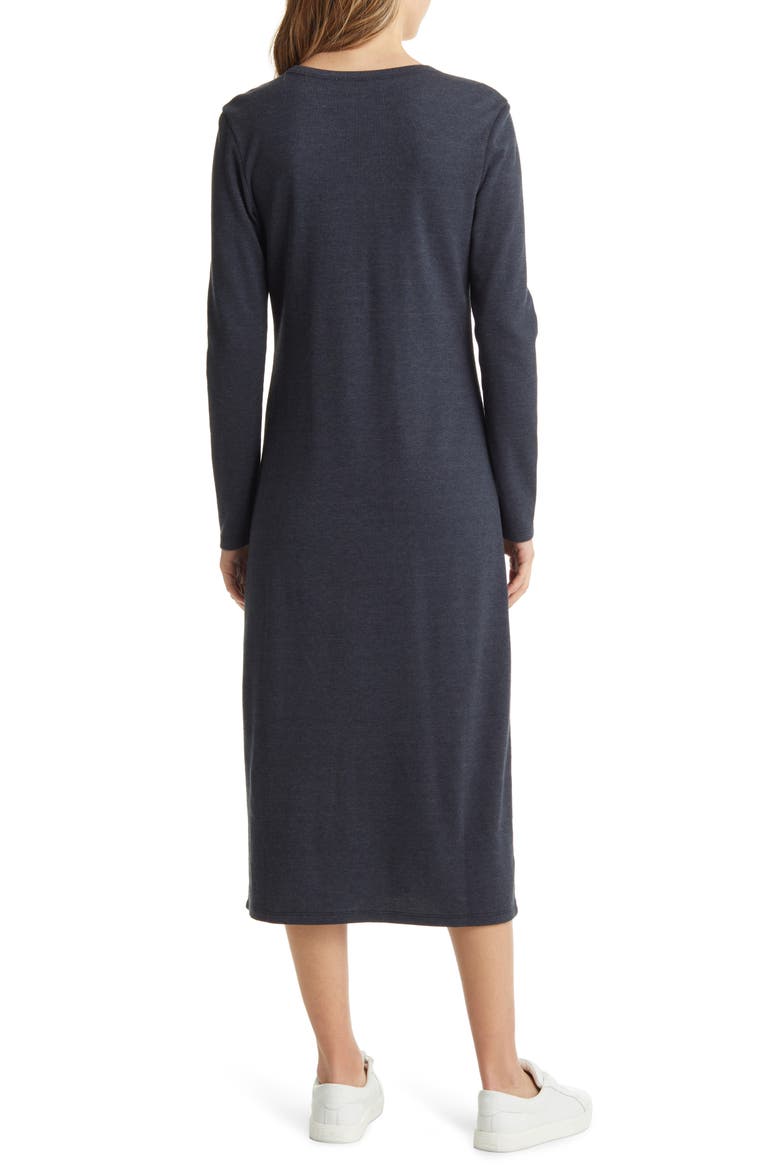 Long Sleeve Henley Dress, Alternate, color, NAVY NIGHT