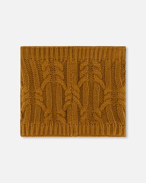 Deux Par Deux Lined Winter Neckwarmer In Brown