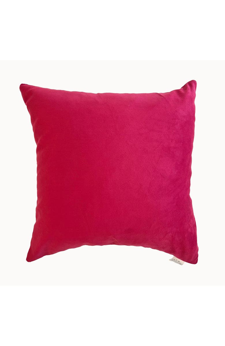 Apartment F Reversible Velvet Pillow, Main, color, Fuschia